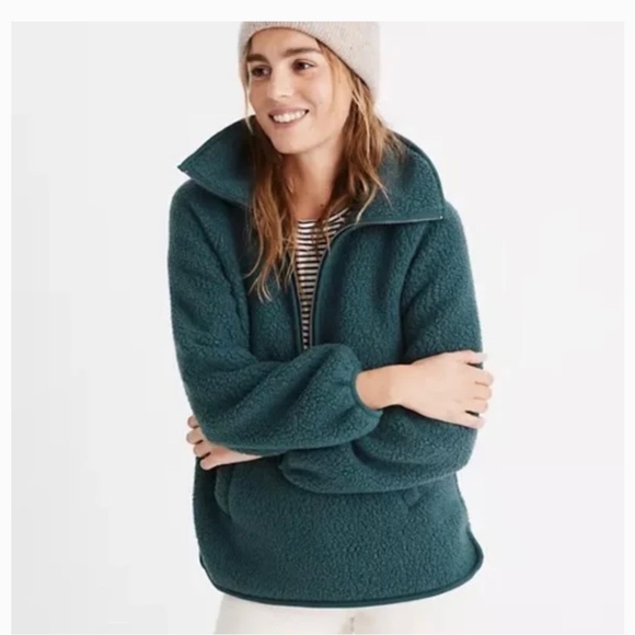 Madewell Polartec® Fleece Half-Zip Jacket L9588 Large - Picture 3 of 6
